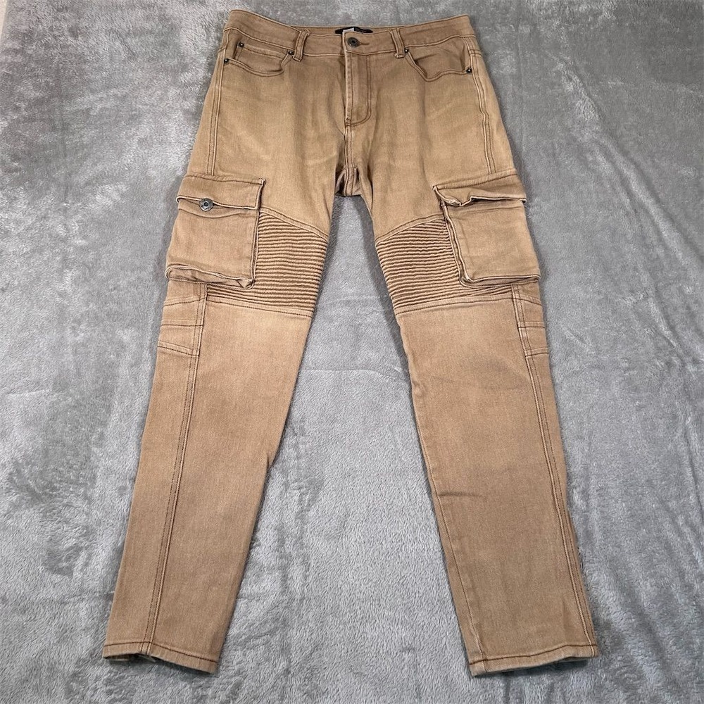 LIRA CRTV/SCTY Men's Jeans Size 32‎ Skinny Fit Khaki Skater Biker Cargo